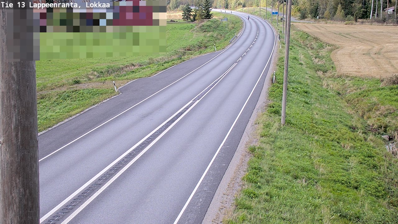 Kelikamerat Kuva Tie 13 Lokkaan suora, Lappeenranta, Etelä-Karjala