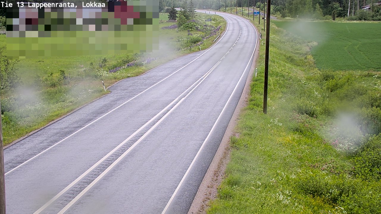 Weather Camera Image Väg 13 Lokkaa rakan, Lappeenranta, Etelä-Karjala