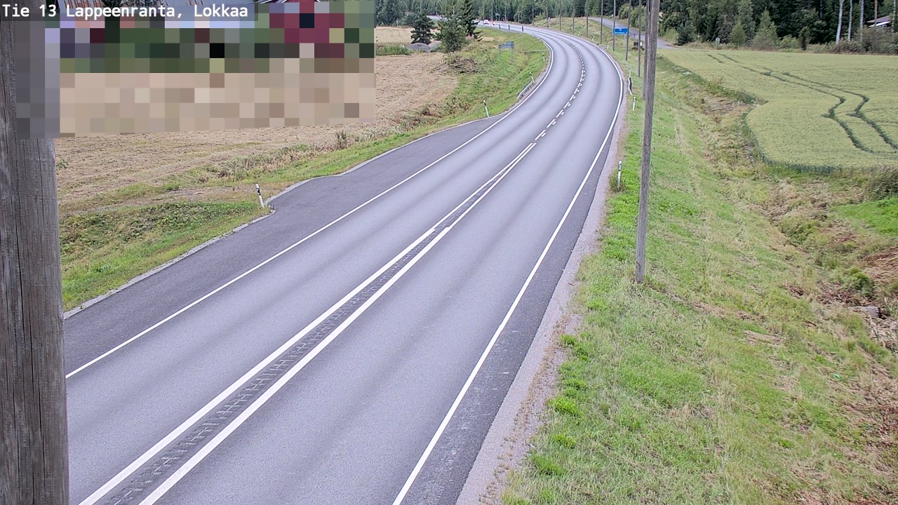 Kelikamerat Kuva Tie 13 Lokkaan suora, Lappeenranta, Etelä-Karjala