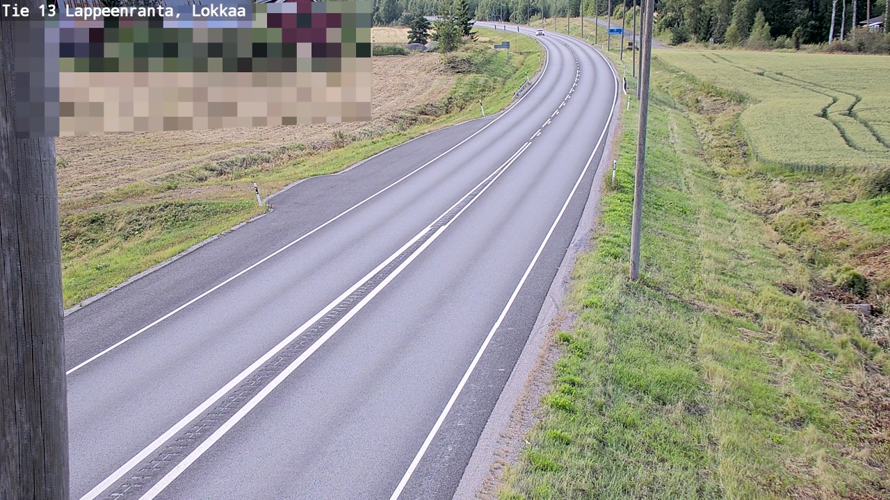 Kelikamerat Kuva Tie 13 Lokkaan suora, Lappeenranta, Etelä-Karjala