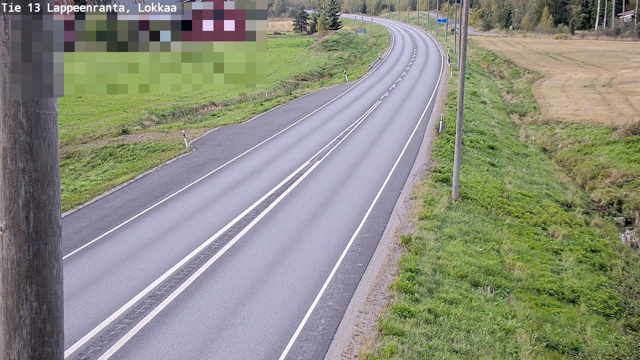 Kelikamerat Kuva Tie 13 Lokkaan suora, Lappeenranta, Etelä-Karjala