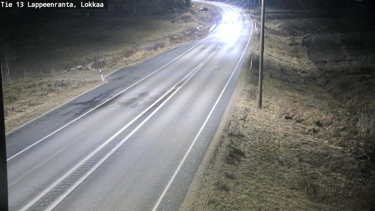 Weather Camera Image Road 13 Lokkaa straight, Lappeenranta, Etelä-Karjala