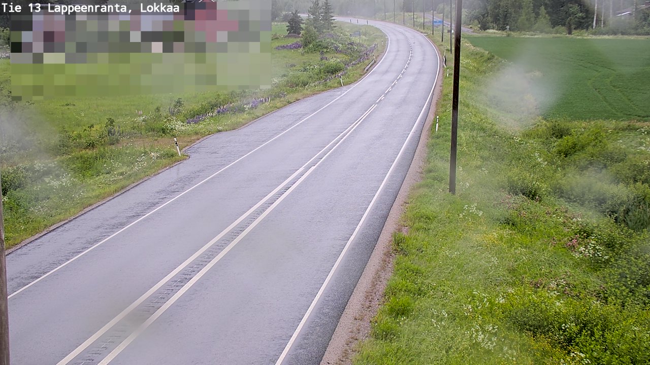 Weather Camera Image Väg 13 Lokkaa rakan, Lappeenranta, Etelä-Karjala