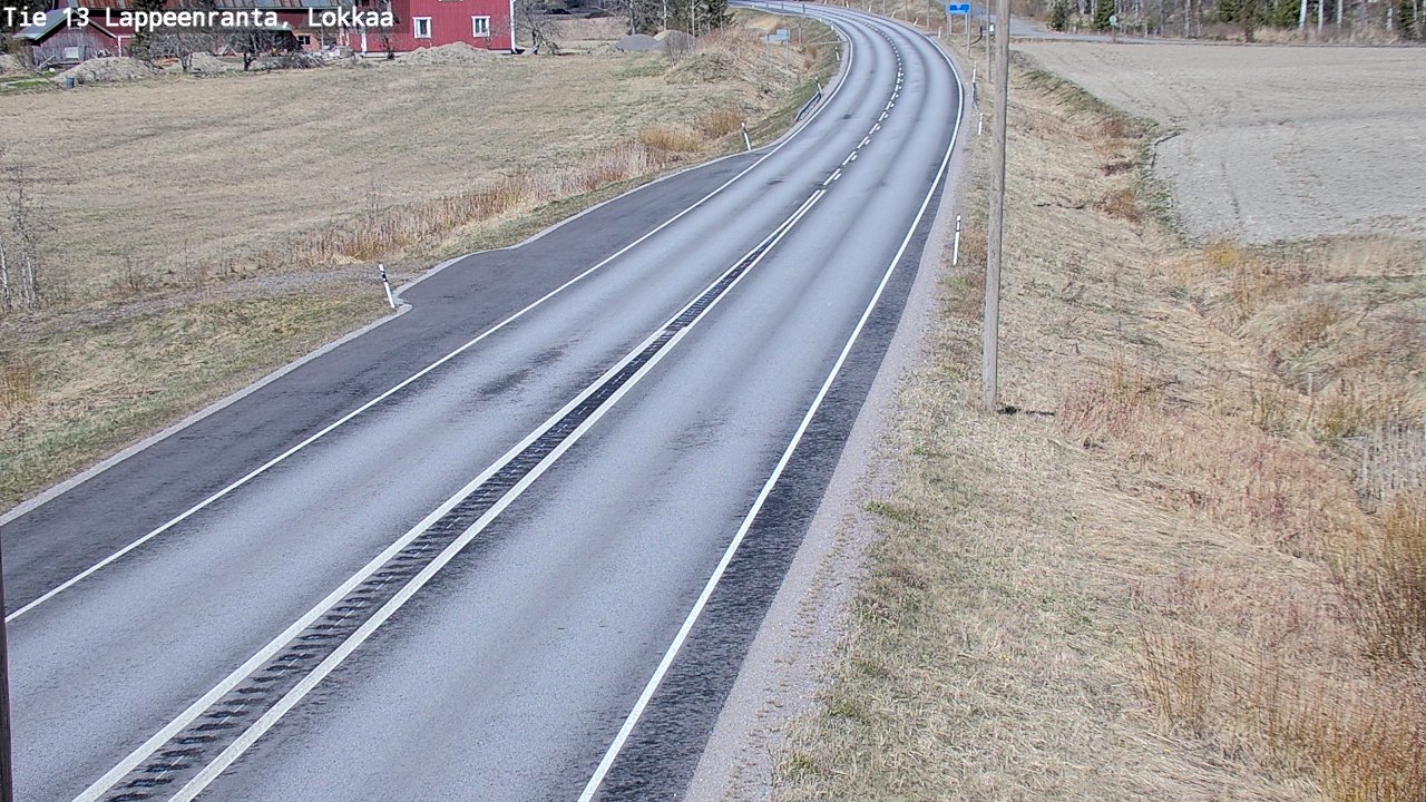 Weather Camera Image Väg 13 Lokkaa rakan, Lappeenranta, Etelä-Karjala