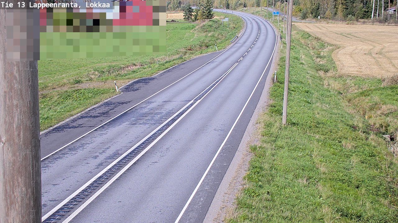 Kelikamerat Kuva Tie 13 Lokkaan suora, Lappeenranta, Etelä-Karjala