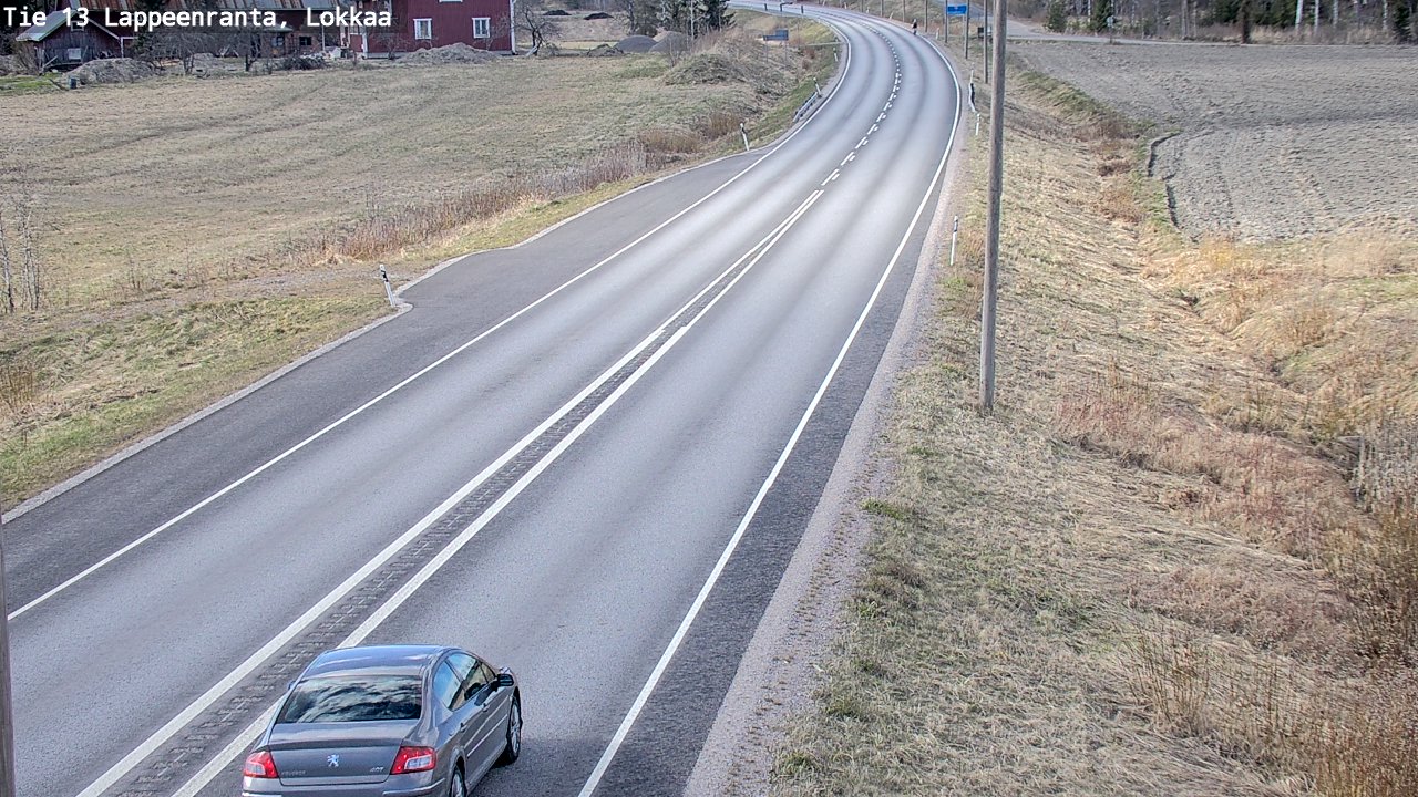 Weather Camera Image Väg 13 Lokkaa rakan, Lappeenranta, Etelä-Karjala