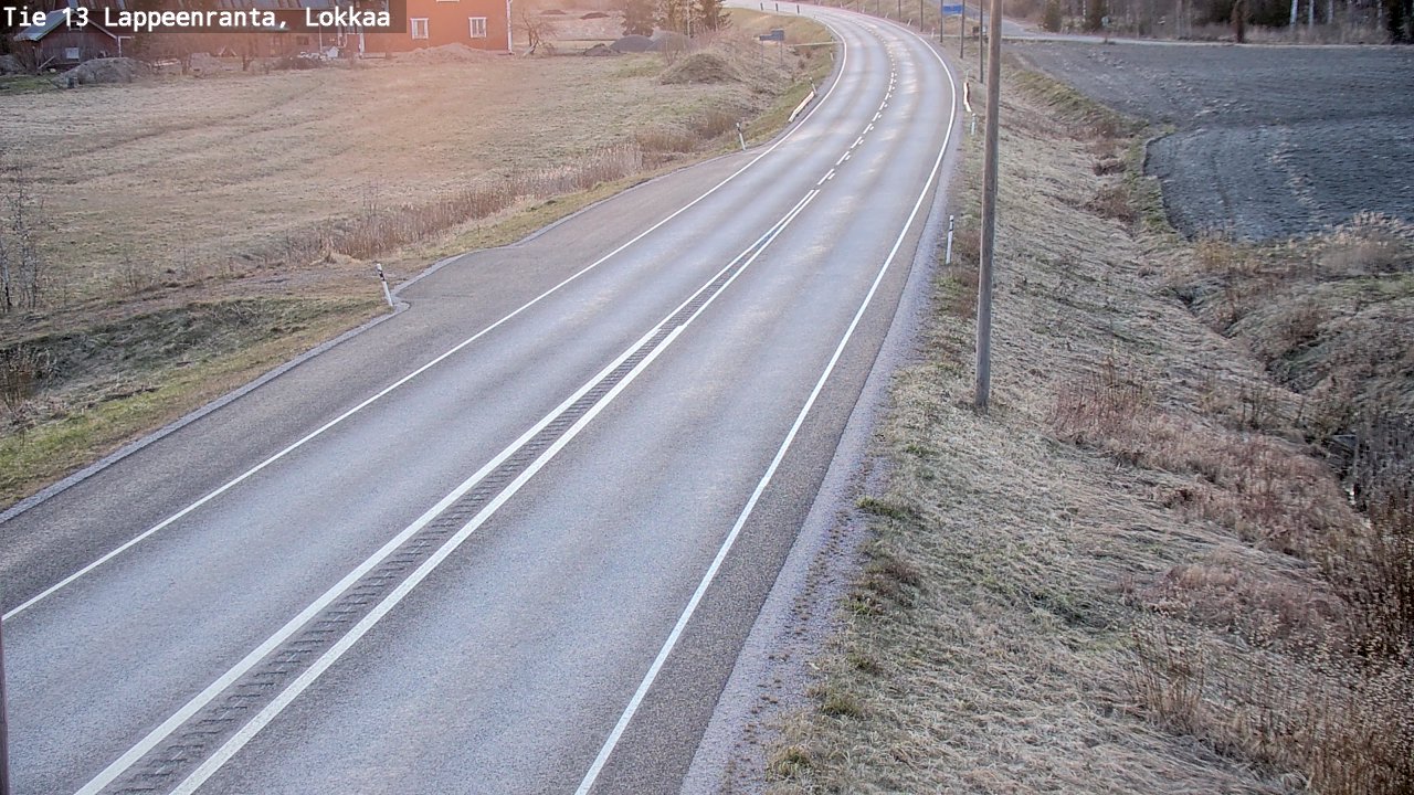 Weather Camera Image Väg 13 Lokkaa rakan, Lappeenranta, Etelä-Karjala