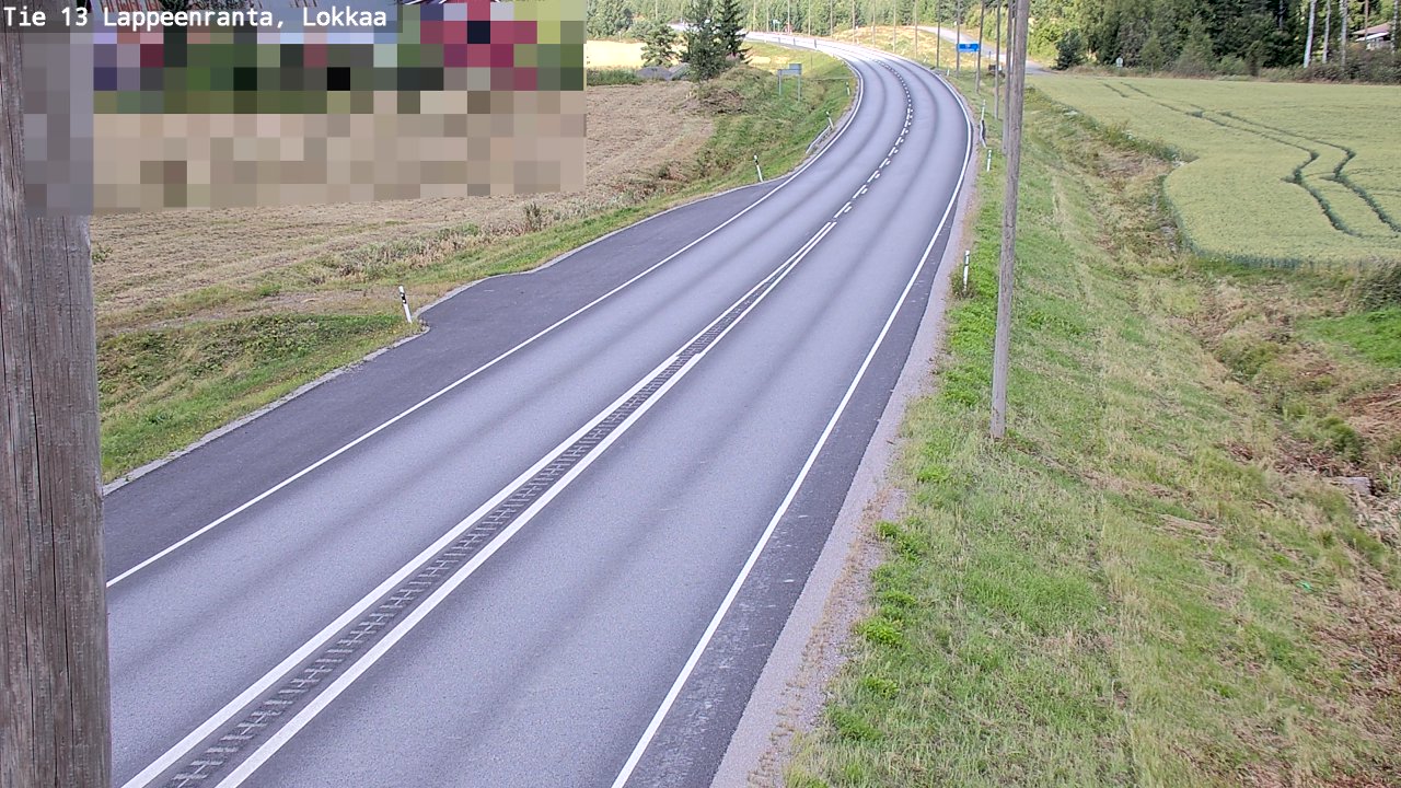Kelikamerat Kuva Tie 13 Lokkaan suora, Lappeenranta, Etelä-Karjala