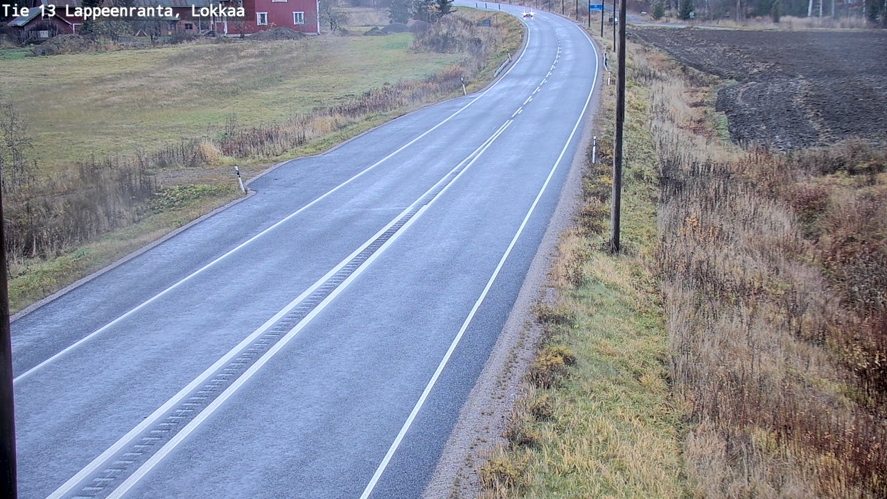 Weather Camera Image Väg 13 Lokkaa rakan, Lappeenranta, Etelä-Karjala