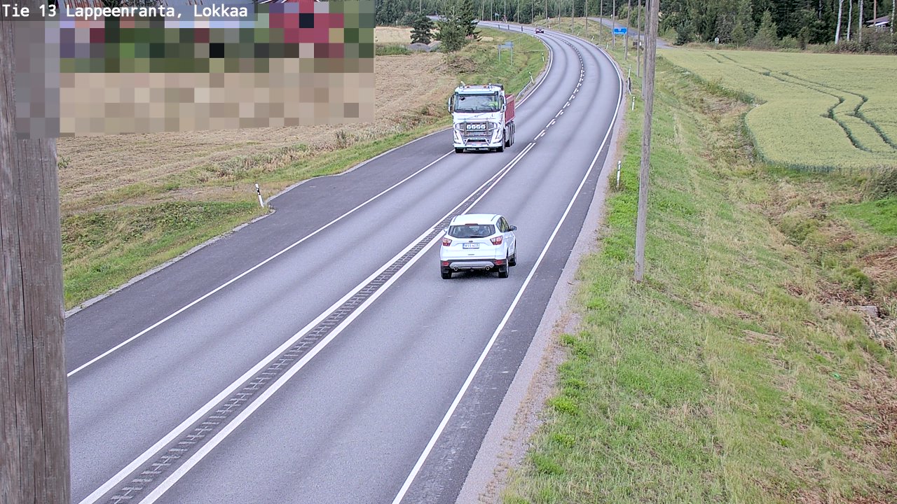 Kelikamerat Kuva Tie 13 Lokkaan suora, Lappeenranta, Etelä-Karjala