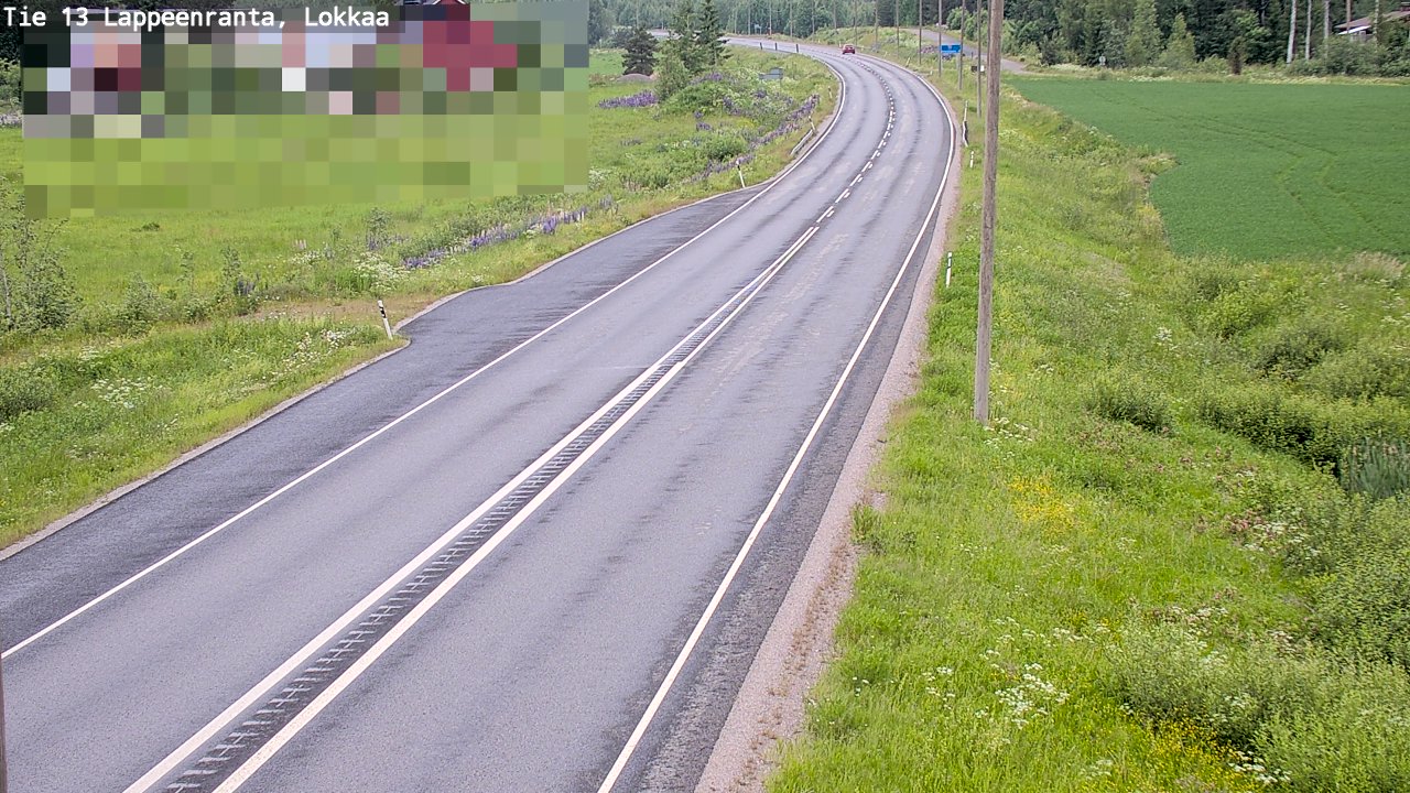 Kelikamerat Kuva Tie 13 Lokkaan suora, Lappeenranta, Etelä-Karjala