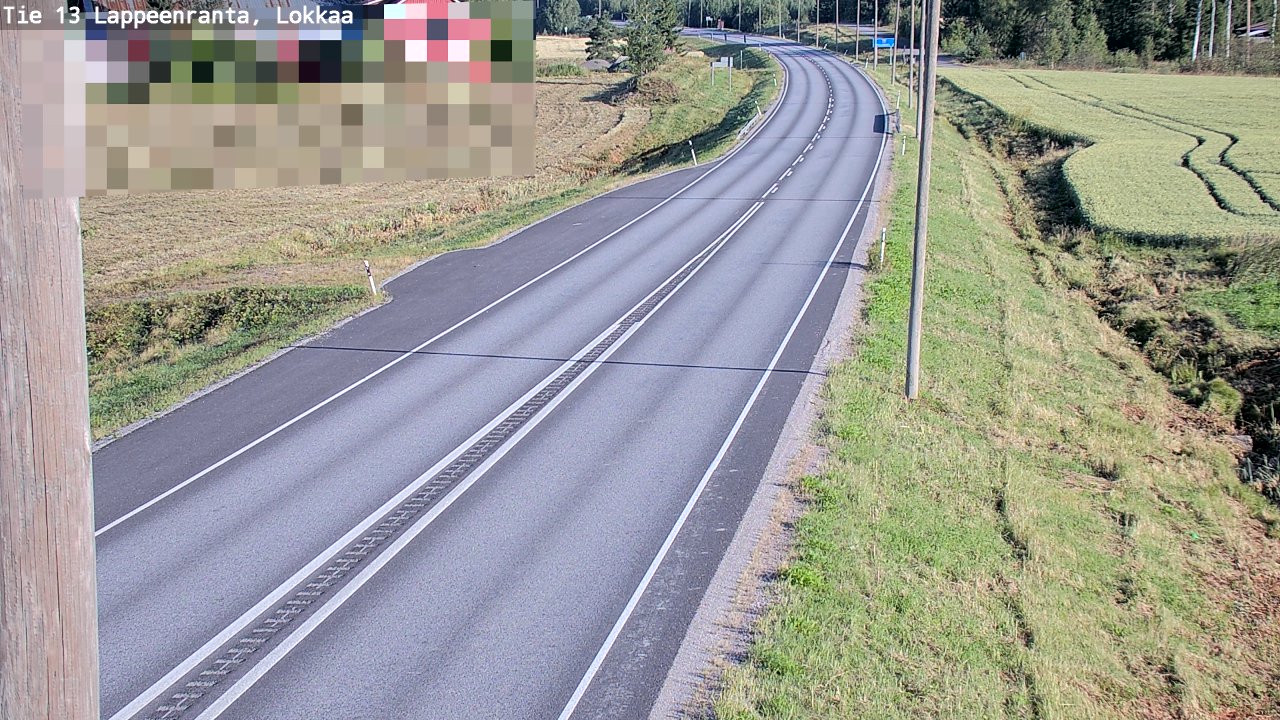 Kelikamerat Kuva Tie 13 Lokkaan suora, Lappeenranta, Etelä-Karjala