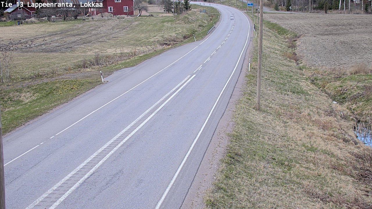 Weather Camera Image Road 13 Lokkaa straight, Lappeenranta, Etelä-Karjala