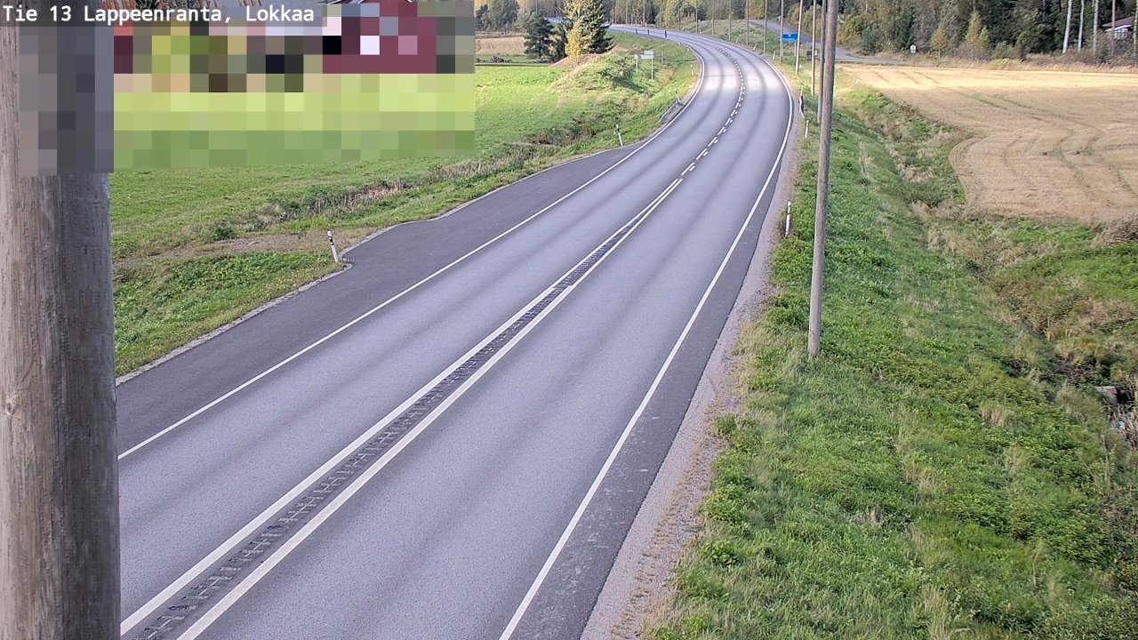 Kelikamerat Kuva Tie 13 Lokkaan suora, Lappeenranta, Etelä-Karjala