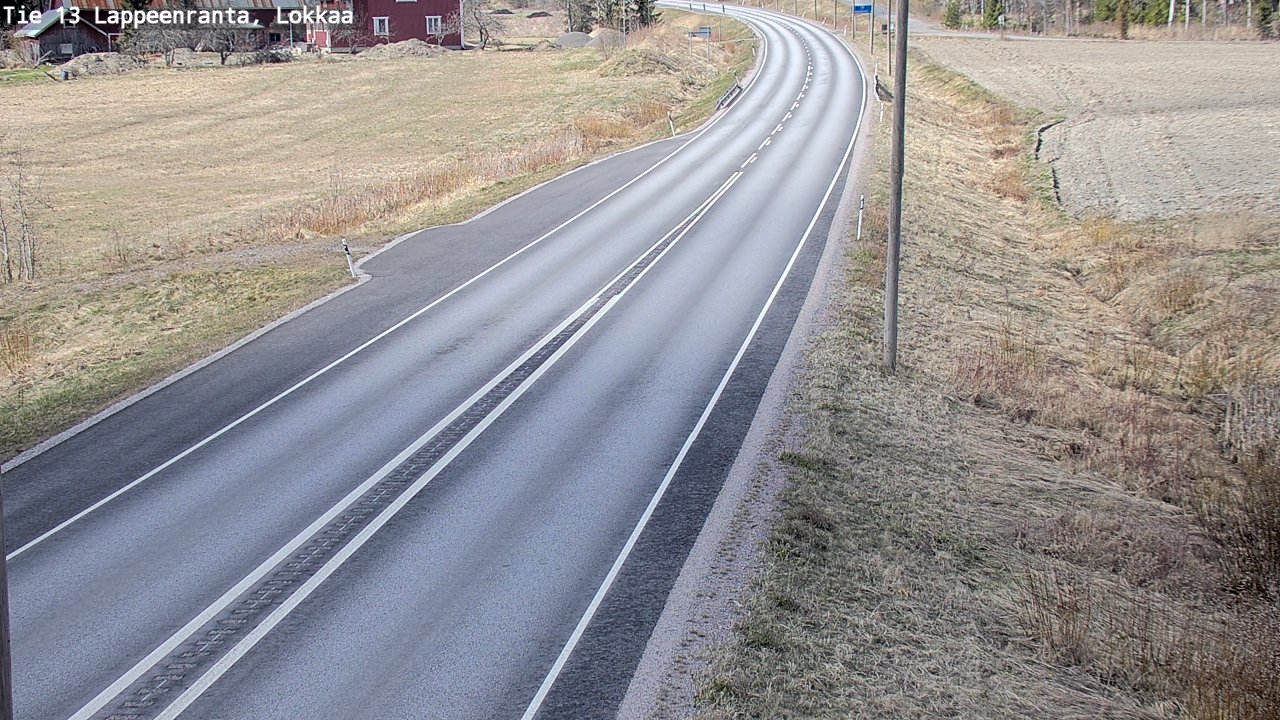 Weather Camera Image Väg 13 Lokkaa rakan, Lappeenranta, Etelä-Karjala