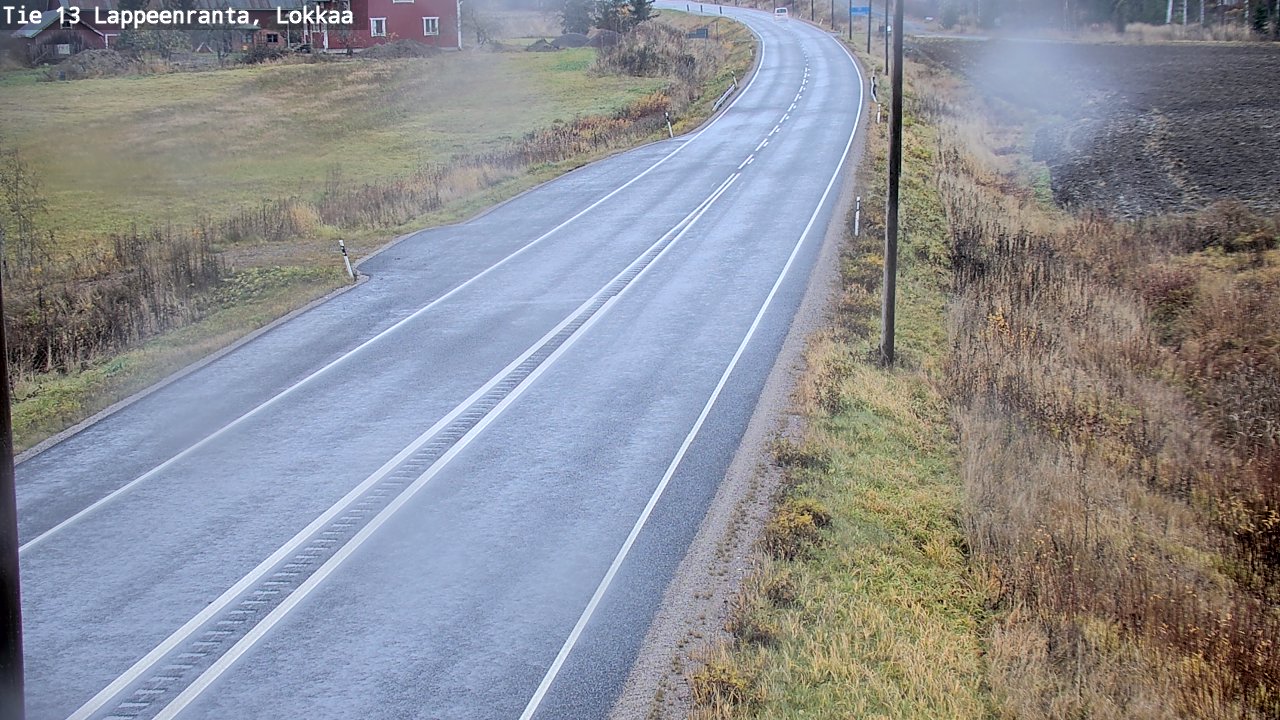 Weather Camera Image Väg 13 Lokkaa rakan, Lappeenranta, Etelä-Karjala