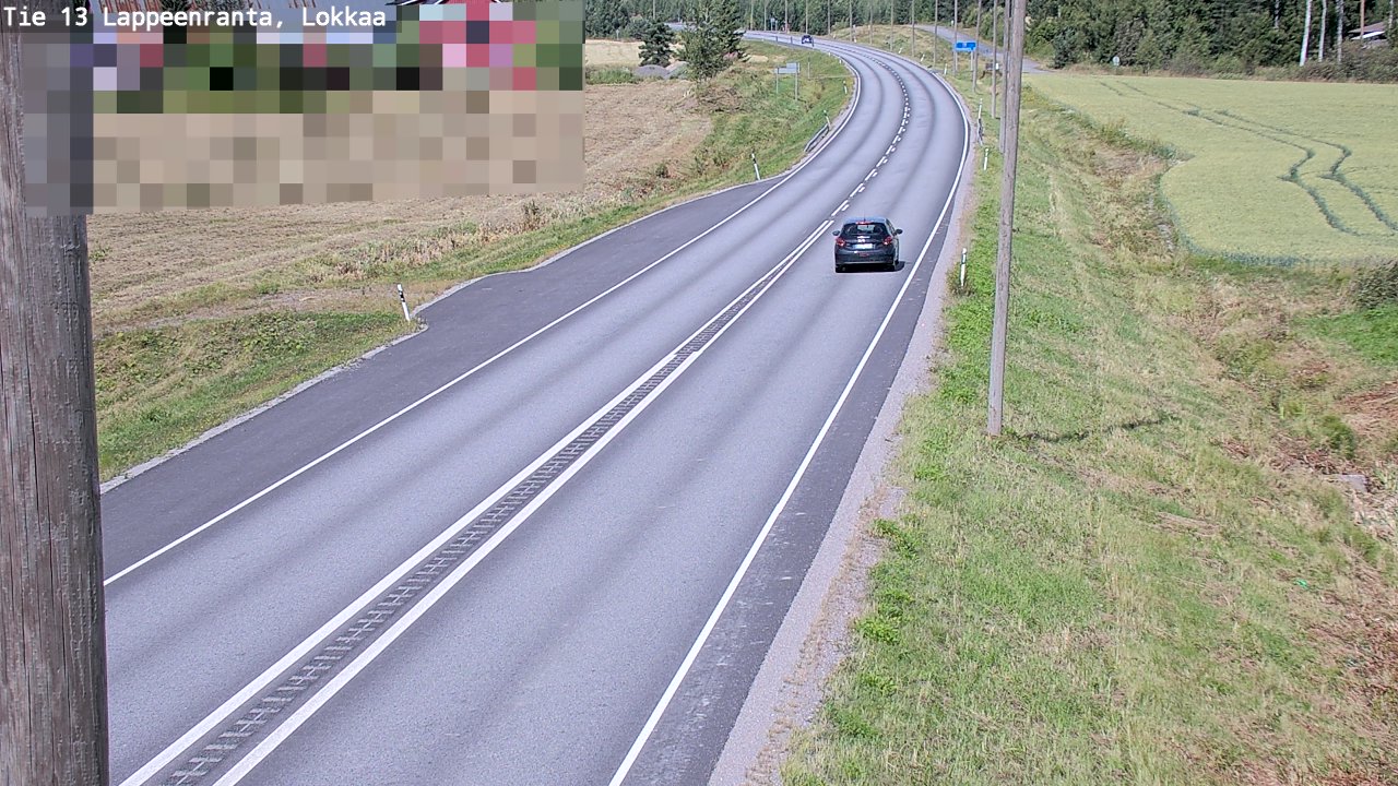 Kelikamerat Kuva Tie 13 Lokkaan suora, Lappeenranta, Etelä-Karjala