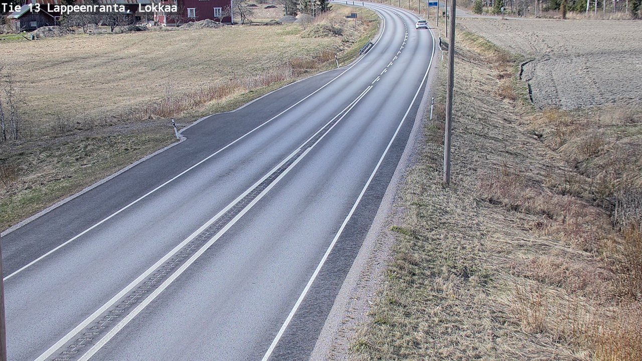 Weather Camera Image Väg 13 Lokkaa rakan, Lappeenranta, Etelä-Karjala