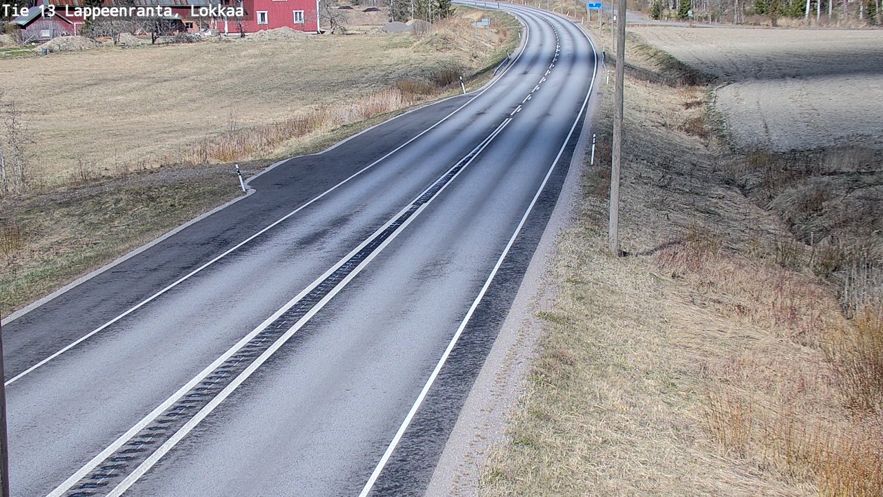 Weather Camera Image Väg 13 Lokkaa rakan, Lappeenranta, Etelä-Karjala