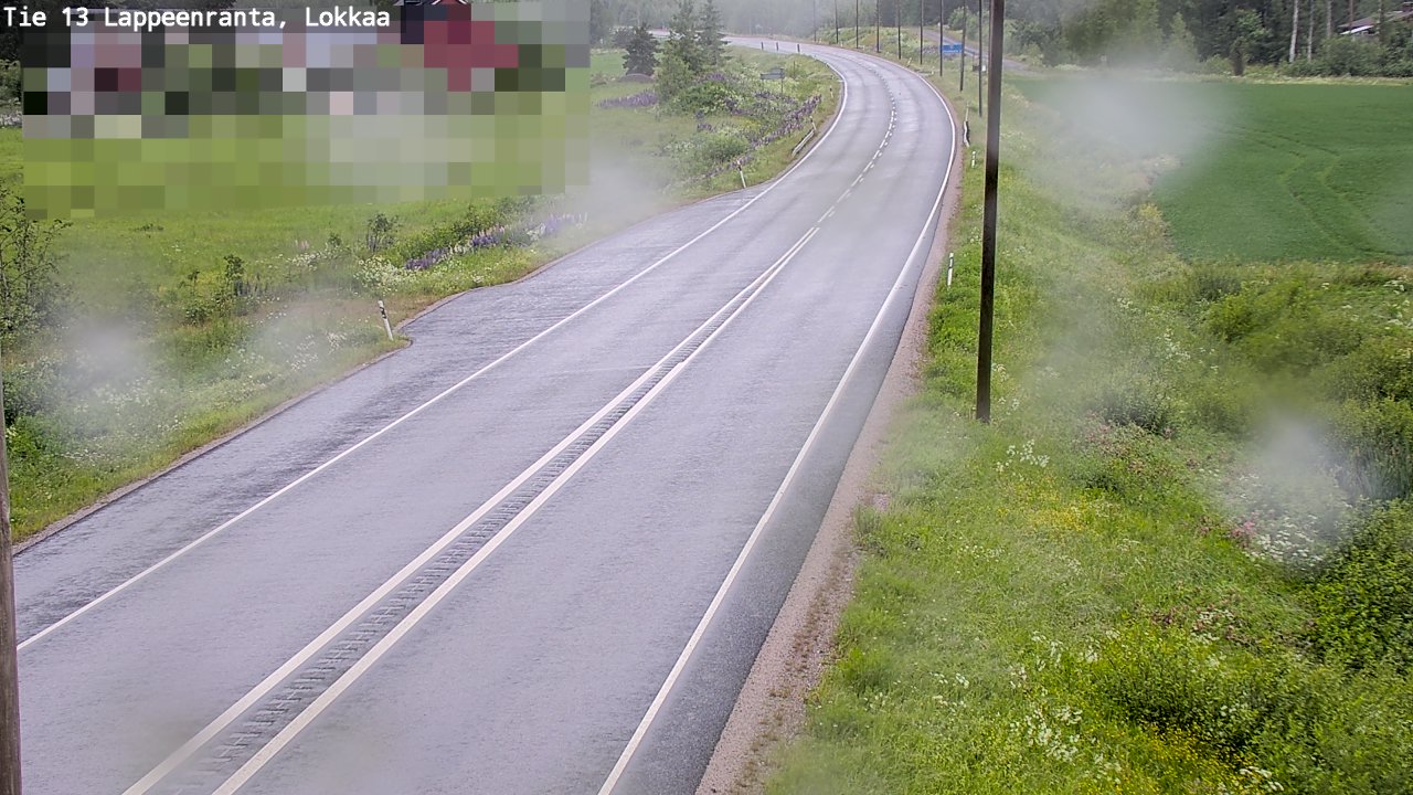 Weather Camera Image Väg 13 Lokkaa rakan, Lappeenranta, Etelä-Karjala