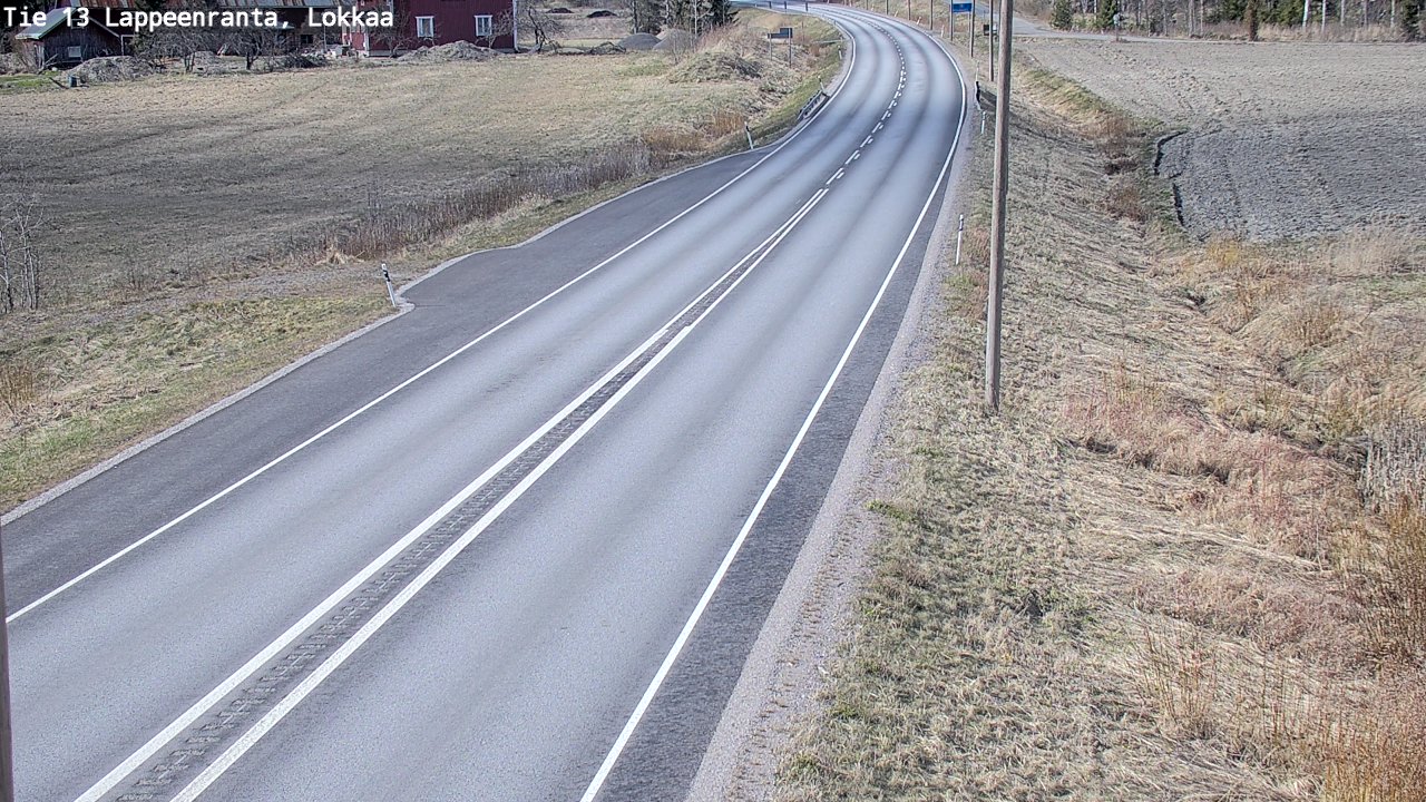 Weather Camera Image Väg 13 Lokkaa rakan, Lappeenranta, Etelä-Karjala