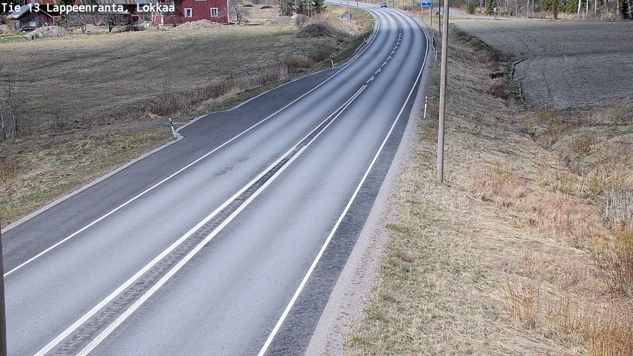 Weather Camera Image Väg 13 Lokkaa rakan, Lappeenranta, Etelä-Karjala
