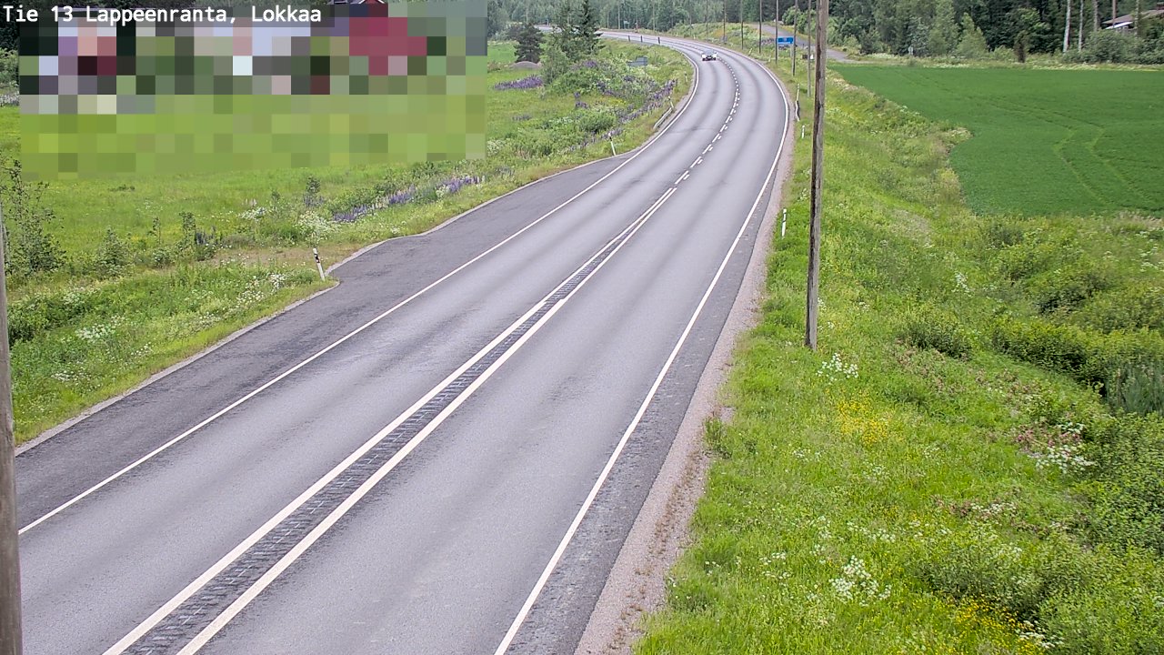 Weather Camera Image Väg 13 Lokkaa rakan, Lappeenranta, Etelä-Karjala