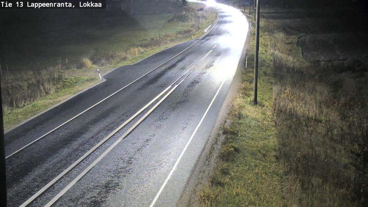 Weather Camera Image Väg 13 Lokkaa rakan, Lappeenranta, Etelä-Karjala