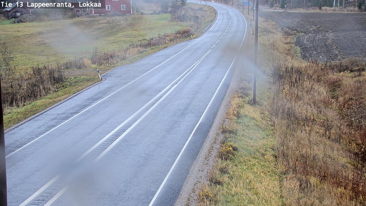 Weather Camera Image Road 13 Lokkaa straight, Lappeenranta, Etelä-Karjala