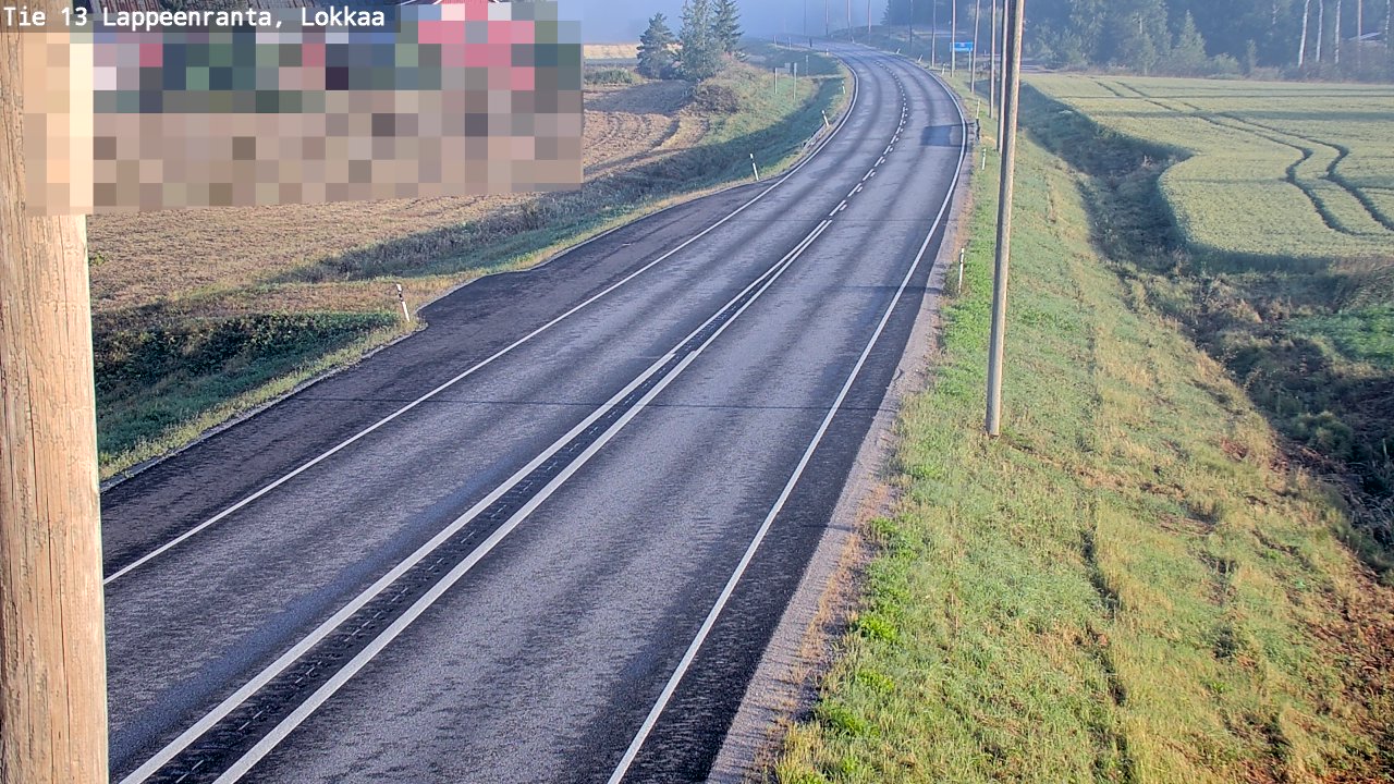 Weather Camera Image Väg 13 Lokkaa rakan, Lappeenranta, Etelä-Karjala