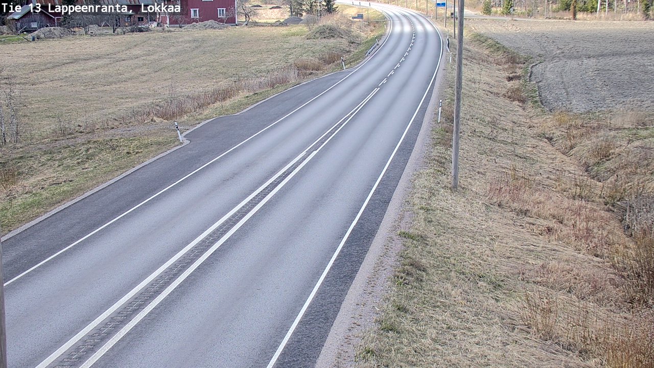Weather Camera Image Väg 13 Lokkaa rakan, Lappeenranta, Etelä-Karjala