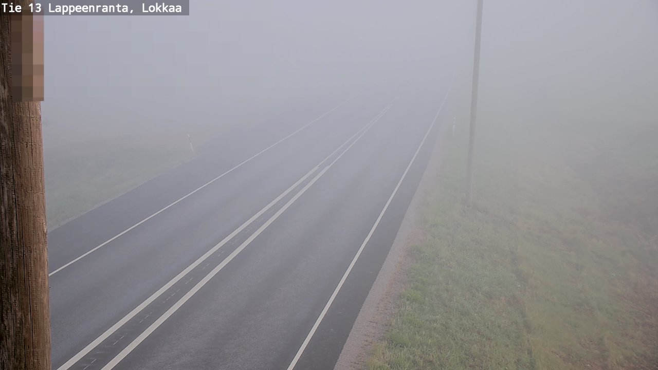 Weather Camera Image Road 13 Lokkaa straight, Lappeenranta, Etelä-Karjala