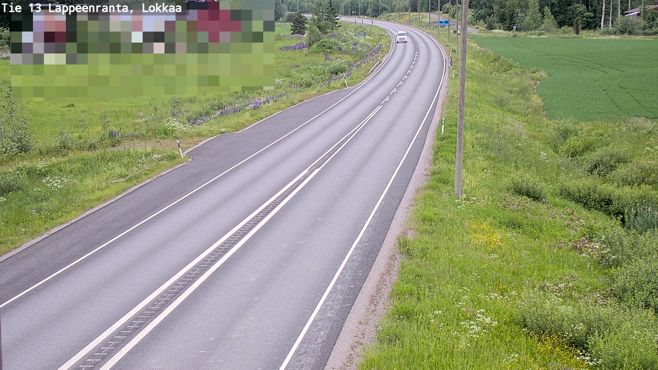 Kelikamerat Kuva Tie 13 Lokkaan suora, Lappeenranta, Etelä-Karjala
