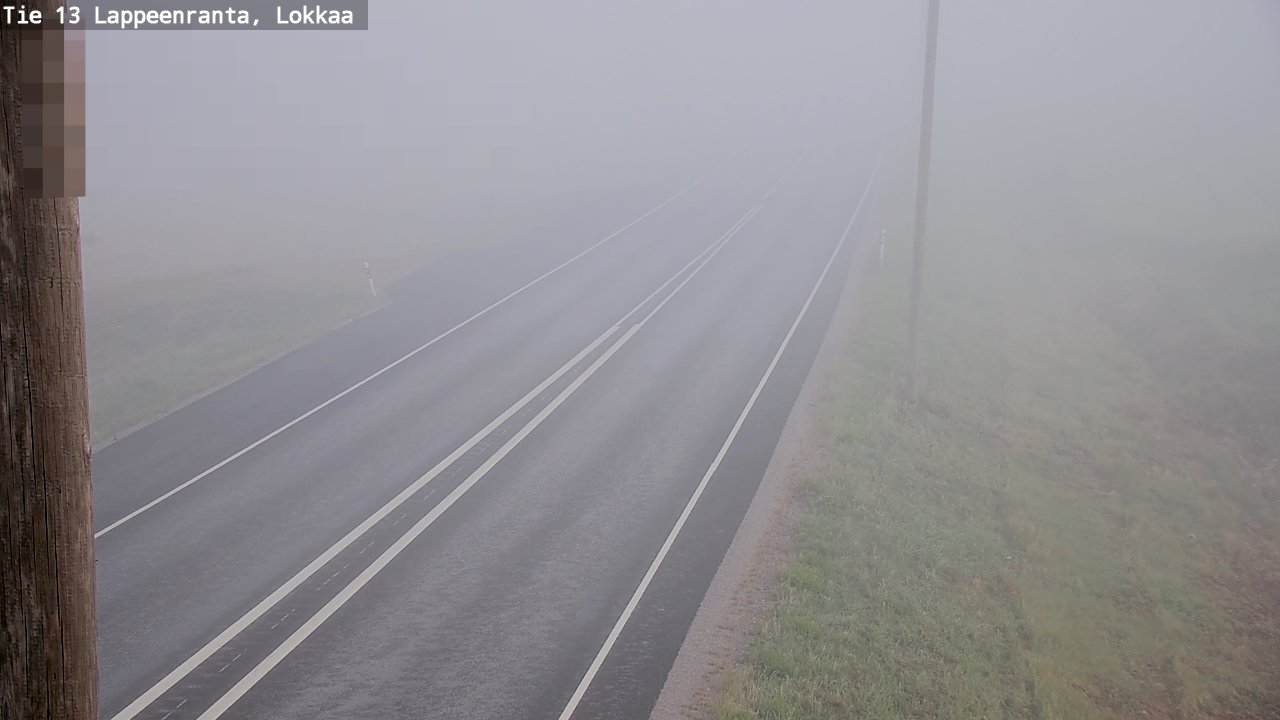 Weather Camera Image Road 13 Lokkaa straight, Lappeenranta, Etelä-Karjala