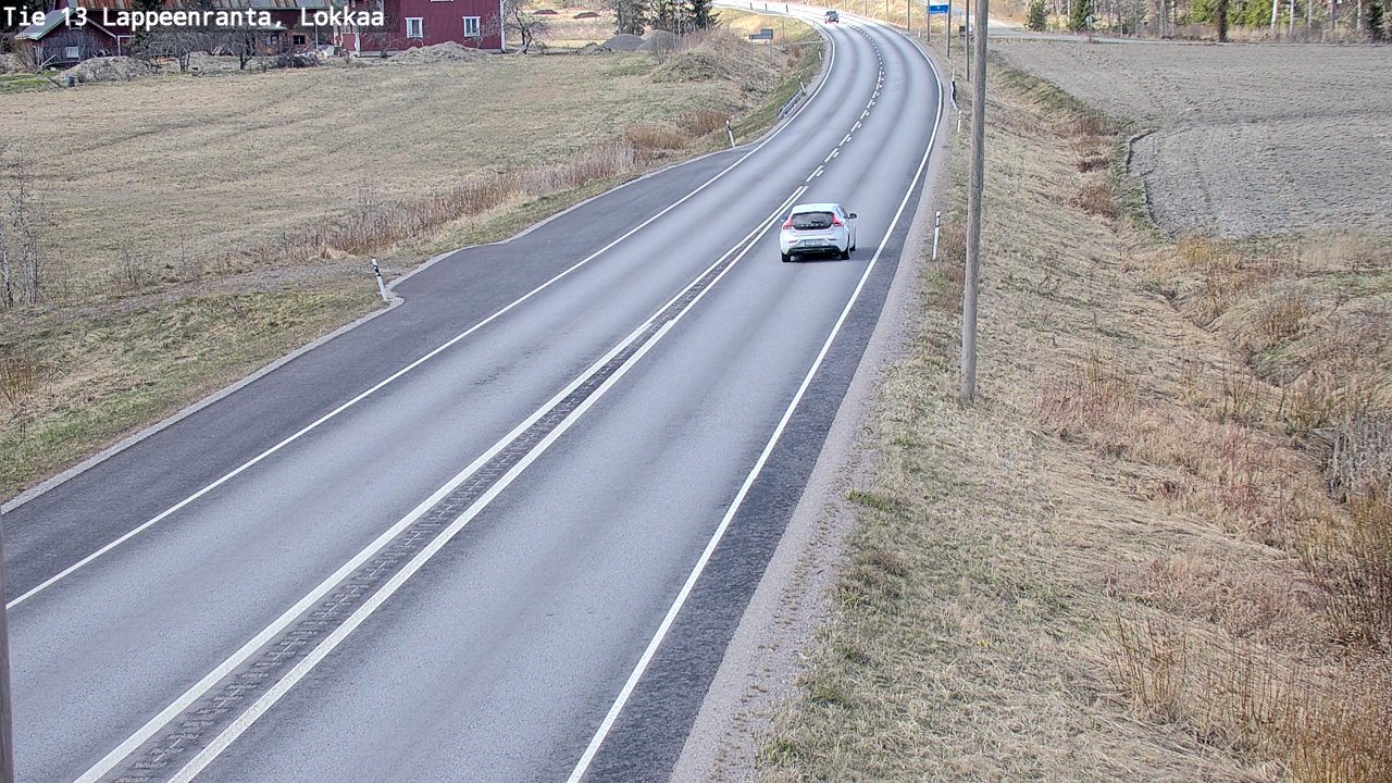Weather Camera Image Väg 13 Lokkaa rakan, Lappeenranta, Etelä-Karjala
