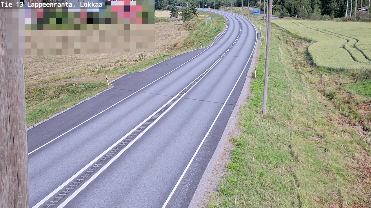 Kelikamerat Kuva Tie 13 Lokkaan suora, Lappeenranta, Etelä-Karjala