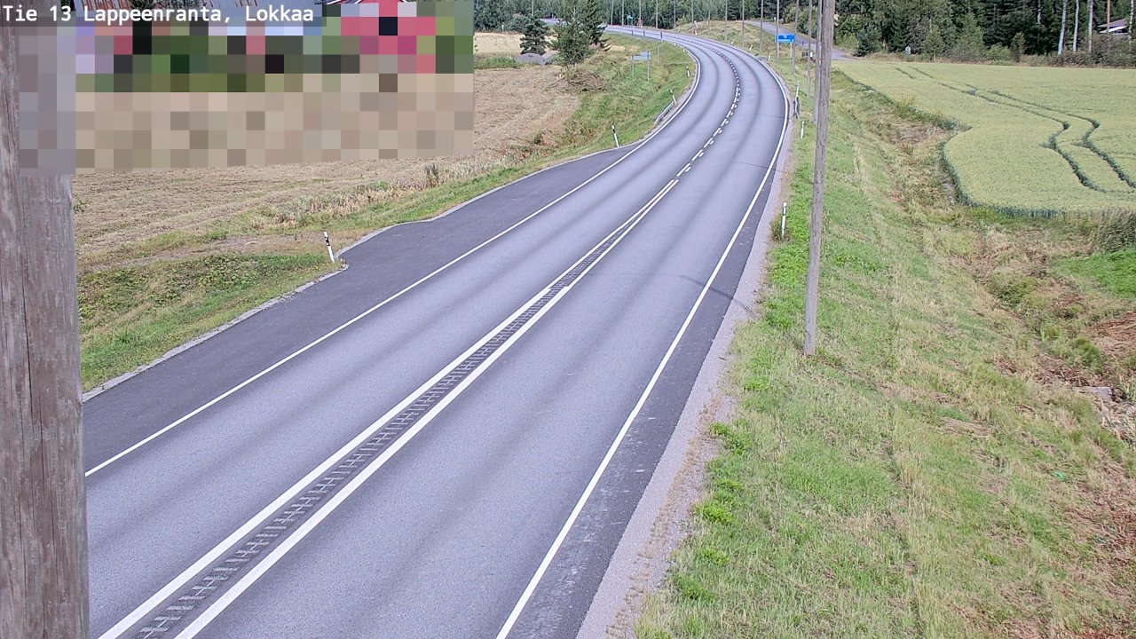 Kelikamerat Kuva Tie 13 Lokkaan suora, Lappeenranta, Etelä-Karjala