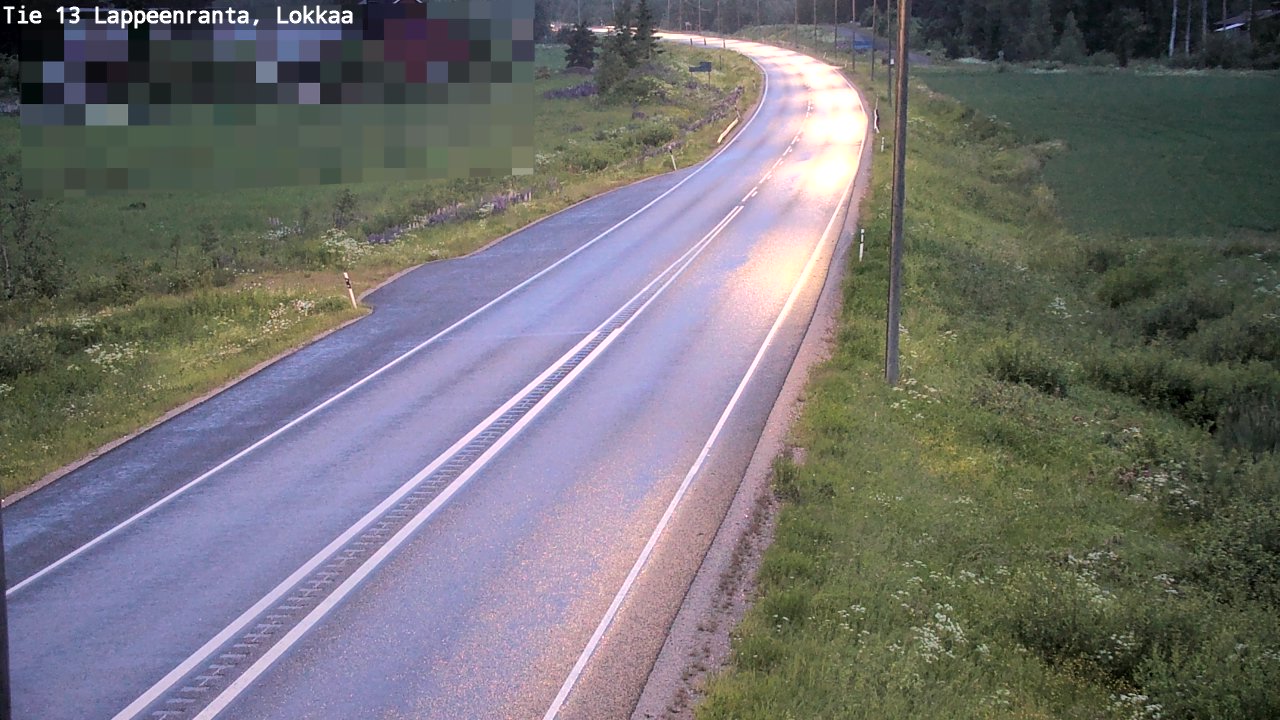 Kelikamerat Kuva Tie 13 Lokkaan suora, Lappeenranta, Etelä-Karjala