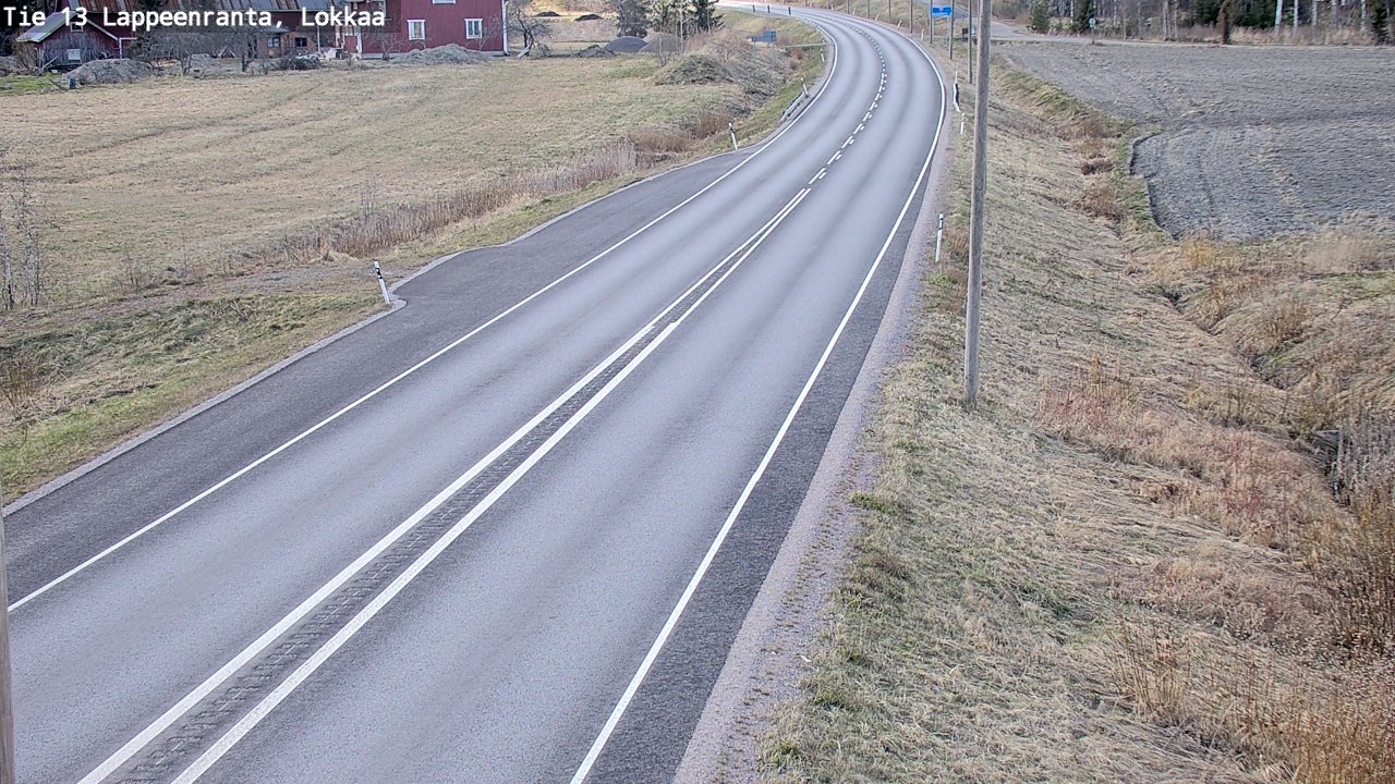 Weather Camera Image Väg 13 Lokkaa rakan, Lappeenranta, Etelä-Karjala