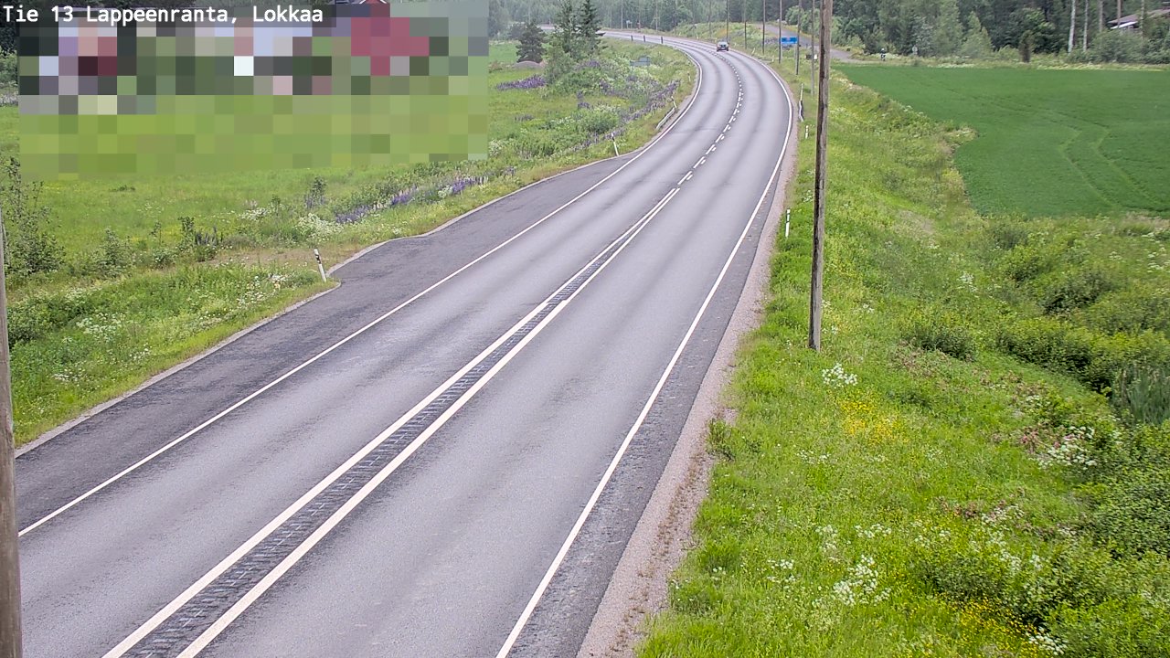 Weather Camera Image Väg 13 Lokkaa rakan, Lappeenranta, Etelä-Karjala