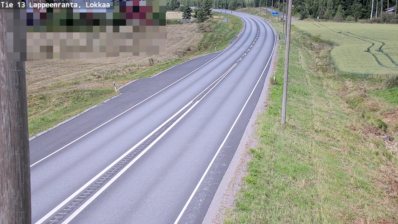 Kelikamerat Kuva Tie 13 Lokkaan suora, Lappeenranta, Etelä-Karjala