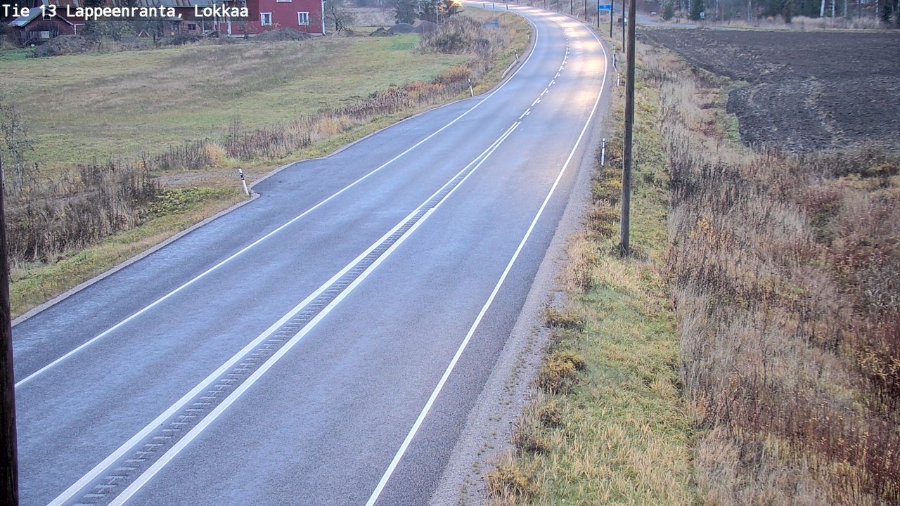 Kelikamerat Kuva Tie 13 Lokkaan suora, Lappeenranta, Etelä-Karjala