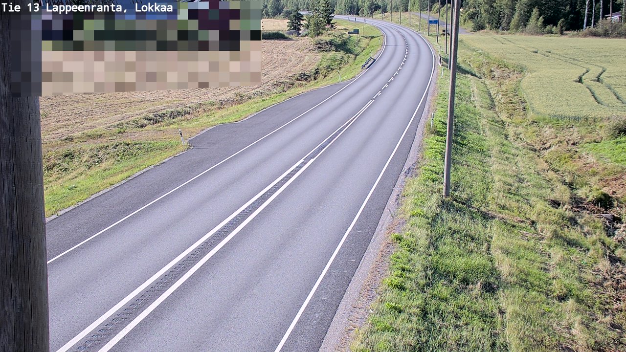 Kelikamerat Kuva Tie 13 Lokkaan suora, Lappeenranta, Etelä-Karjala