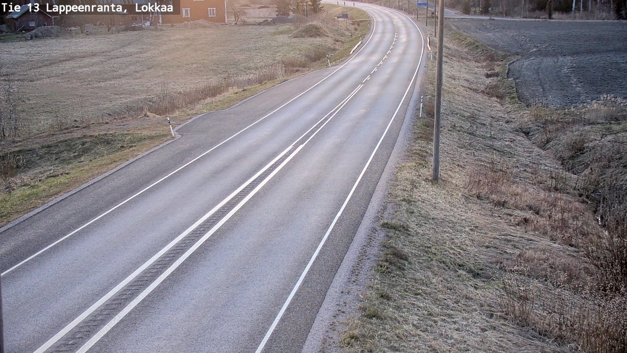 Weather Camera Image Väg 13 Lokkaa rakan, Lappeenranta, Etelä-Karjala