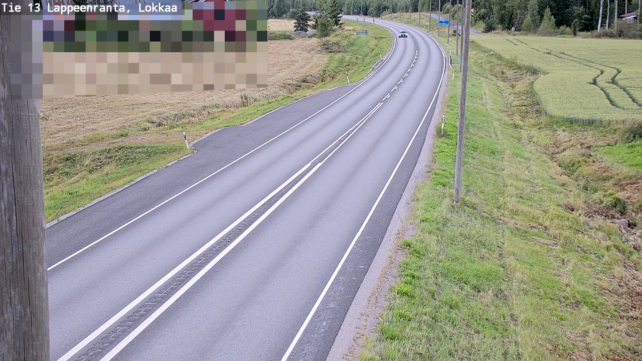 Kelikamerat Kuva Tie 13 Lokkaan suora, Lappeenranta, Etelä-Karjala