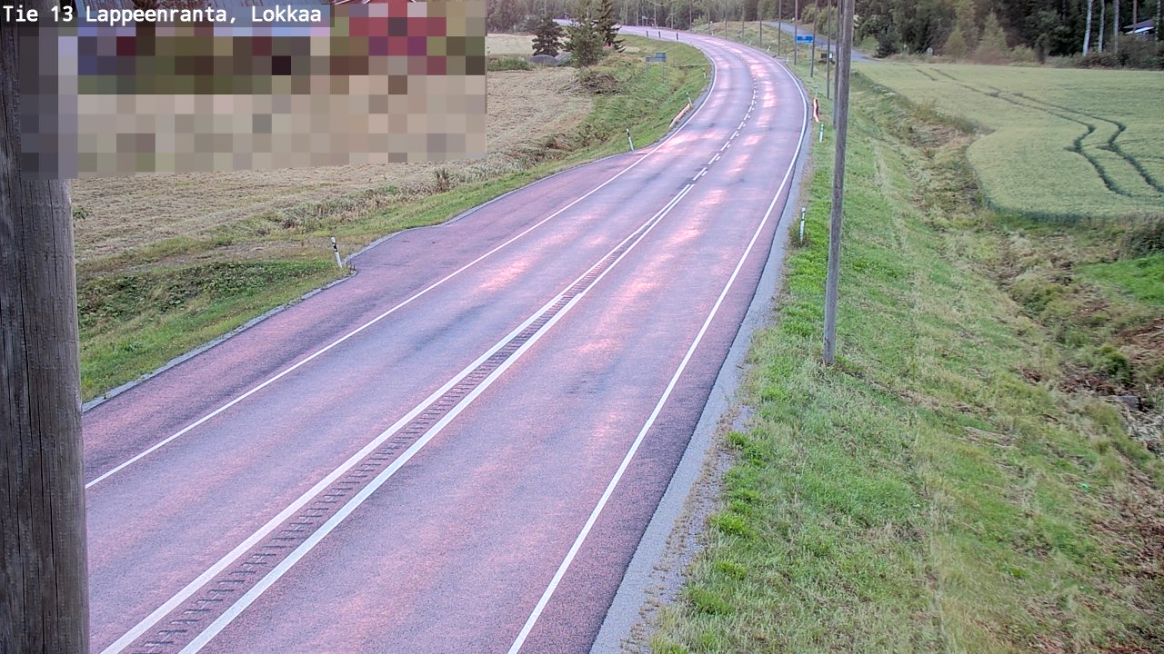 Kelikamerat Kuva Tie 13 Lokkaan suora, Lappeenranta, Etelä-Karjala