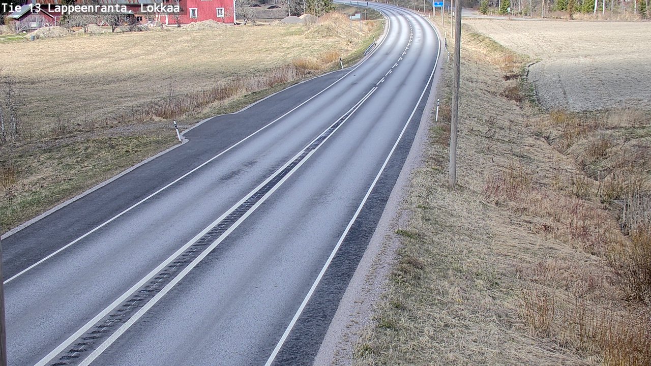 Weather Camera Image Väg 13 Lokkaa rakan, Lappeenranta, Etelä-Karjala