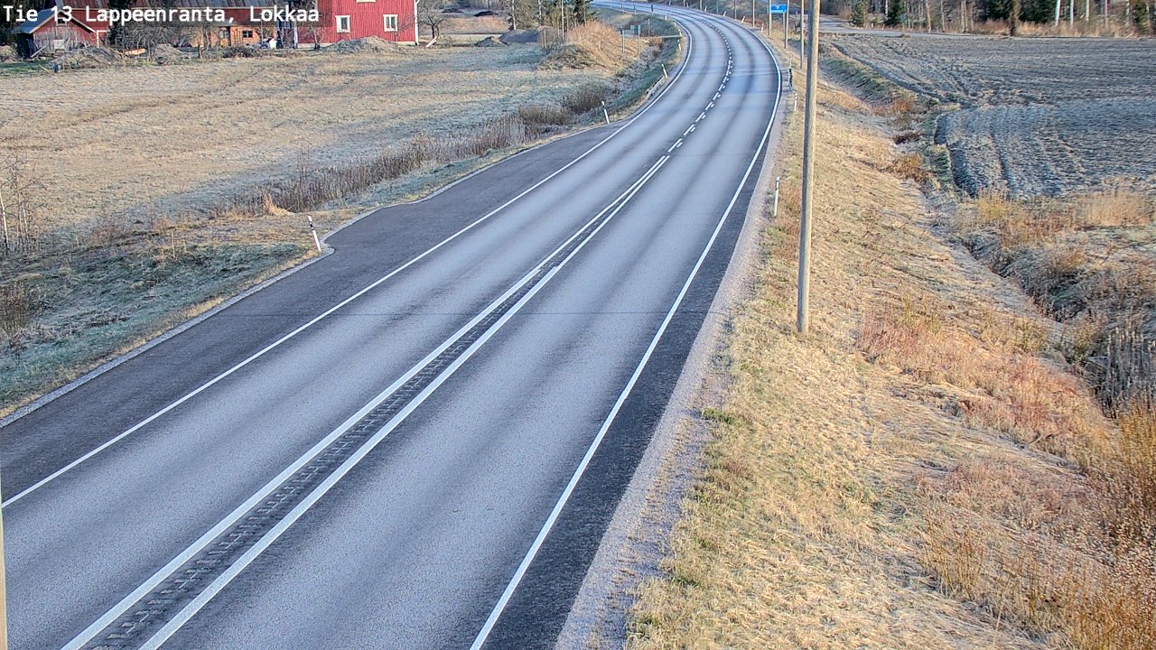Weather Camera Image Road 13 Lokkaa straight, Lappeenranta, Etelä-Karjala