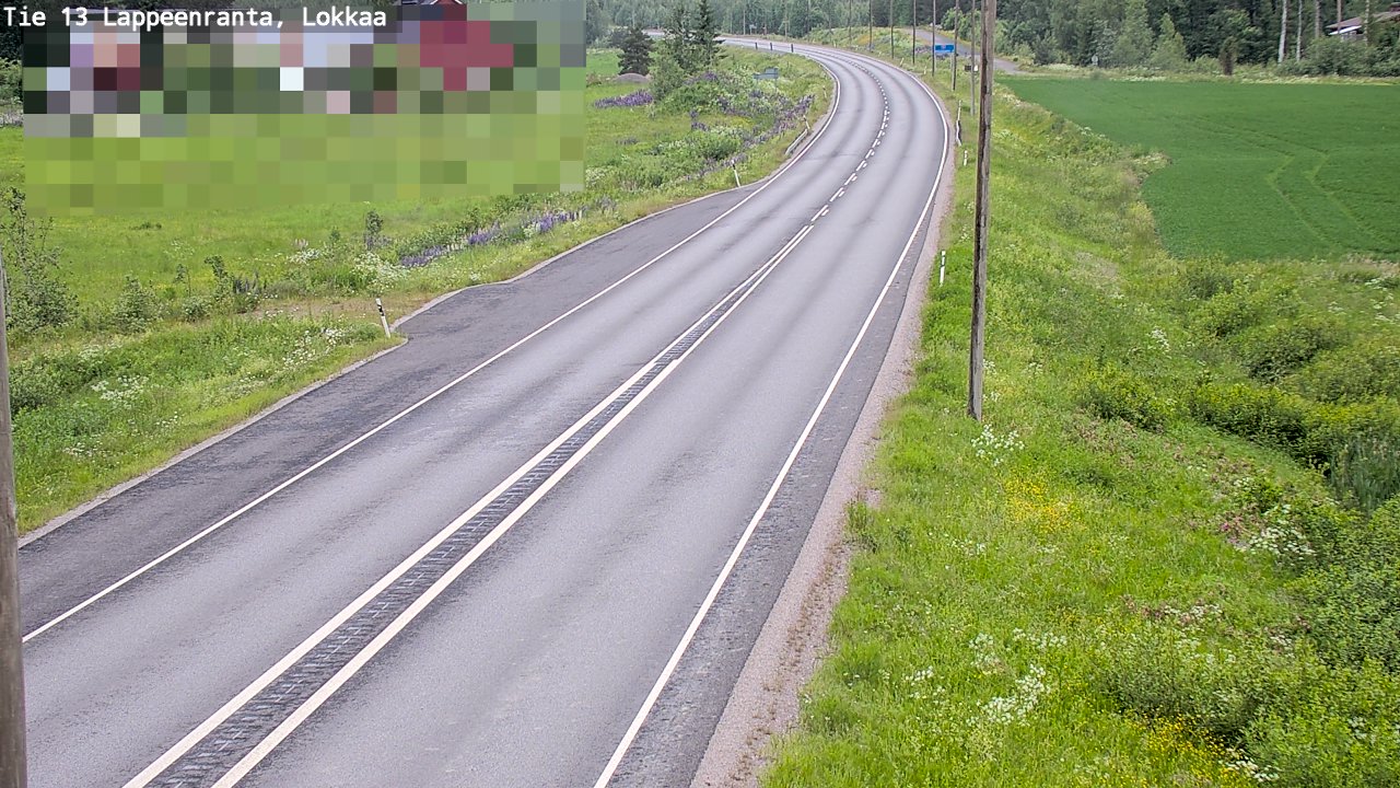 Weather Camera Image Väg 13 Lokkaa rakan, Lappeenranta, Etelä-Karjala