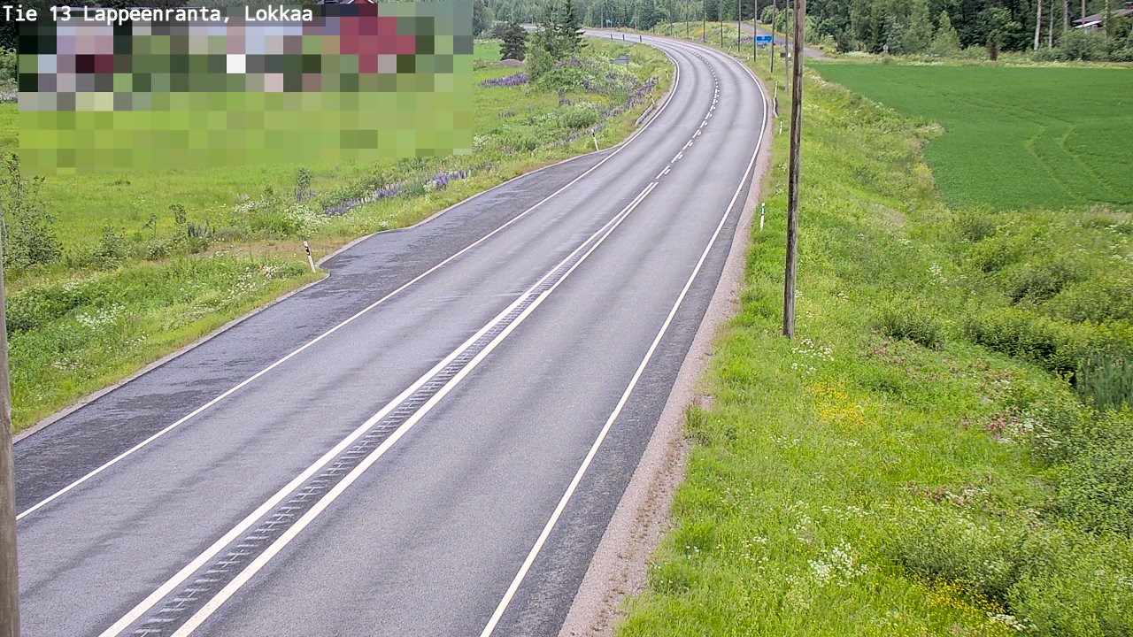 Weather Camera Image Väg 13 Lokkaa rakan, Lappeenranta, Etelä-Karjala